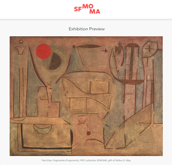 SFMOMA: Paul Klee and Rex Ray