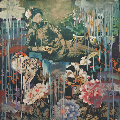 Hung Liu - On the Grass I