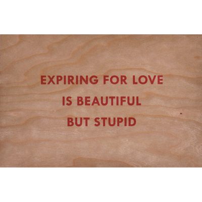 Jenny Holzer - Truism: Expiring for Love is Beautiful but Stupid
