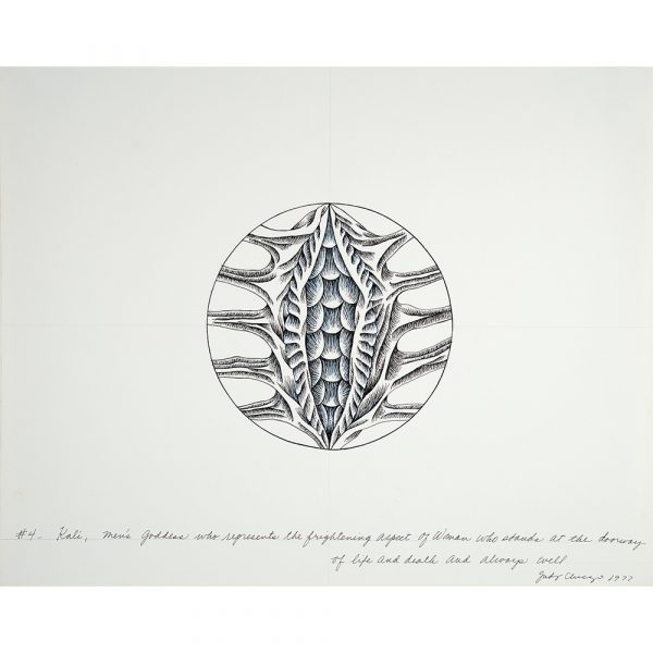 Judy Chicago - Kali Plate Line Drawing