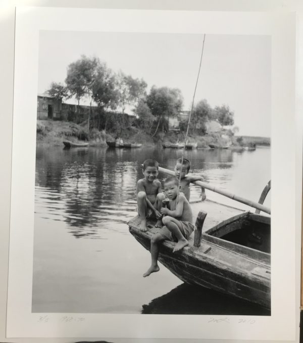 Hung Liu - Village Photograph 1968-74: (three fisherman)