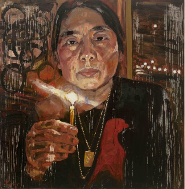Hung Liu - Self Portrait with Candle